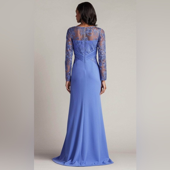 TADASHI SHOJI - RAVINA EMBROIDERED ILLUSION GOWN - Picture 2 of 3